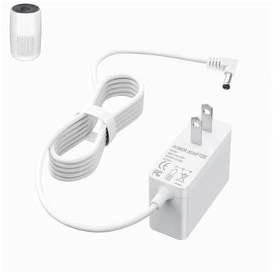 12V Power Cord for Levoit Core Mini Air Purifier LAP-C161-WUS LAP-C161-KUS LAPC161WUS LAPC161KUS - Charger Power Supply - 1.8M/5.9Ft Extra Length - White