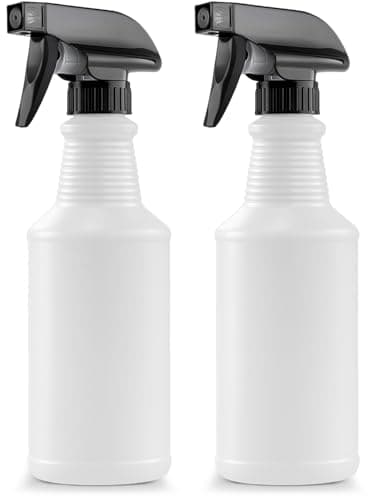 Bar5F Chemical-Resistant Spray Bottle – BPA-Free, Durable, Adjustable Nozzle for Cleaning, Gardening, Hydrogen Peroxide, Rubbing Alcohol, Leak-Proof, Multipurpose (Black (2-Pack) 16-Ounce)