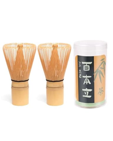 Matcha Whisk - 2-pack Bamboo matcha Whisk set, Handcrafted Traditional Japanese Chasen, 100-Prong Matcha Stirrer Wisk Mixer Brush for Authentic Matcha Tea Preparation