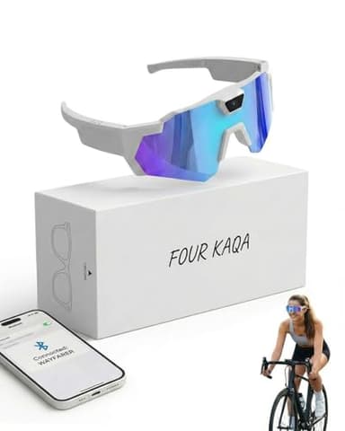 Pov Glasses 4k Baseball with Camera Smart Glasse for Men Women Sunglasses Cameras and Audio Video Action 2026 Upgrade Eyeglasses Running Style Meets Function Sports Cycling Hiking HD(Ice blue)