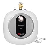 Electric Mini Tank Water Heater - MIZUDO 2.5 Gallon Under Sink Small Hot Water Heater - 110 120V Point of Use for RV, Camper, Kitchen, Food Truck - Easy to Install - Wall or Floor Mounted