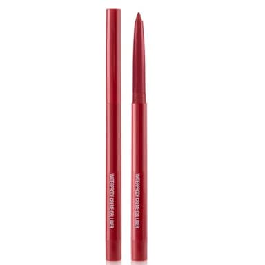 DekRion Eyeliner Pencil, Waterproof Eyeliner Long-lasting, Dark-red Eye Liner, High-Pigmented Colorful Eyeliners Easy To Use Eye Liner Pen for Women, Dark-red