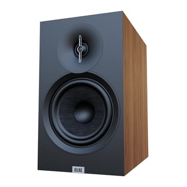 ELAC Debut 3.0 DB63-WN Bookshelf Speakers, Walnut (Pair) - 1” Aluminum Dome Tweeter & 6.5” Aramid Fiber Woofer - 2-Way Bass Reflex - 42Hz to 38KHz Response