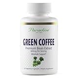 Paradise Herbs Green Coffee Bean, Active Whole Spectrum Extract, Super Potent, Ultra Pure, Vegan, Gluten Free, Non-GMO, 60 Count Vegetarian Capsules