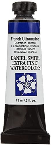 Daniel Smith Extra Fine Watercolor 15ml Paint Tube, French Ultramarine (284600034), 0.5 Fl Oz (Pack of 1)