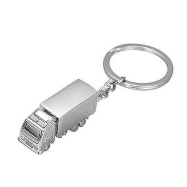 RK Gifts Semi Trailer Truck Freight liner Trucker 18 wheeler Gift Novelty Pickup Keychain Silver
