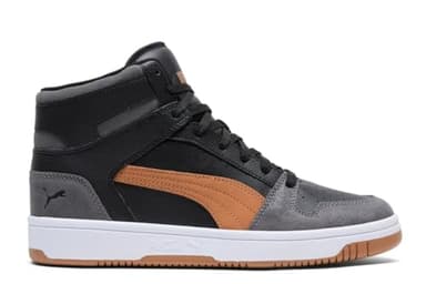 Puma Men's Rebound Layup Mid Shoes, Black-Melted Caramel AH25, 10.5
