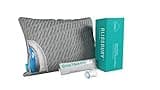 BLISSBURY Adjustable Water Pillow - Waterbase and fiberfill Stuffing Adjust to Help Side Sleepers with Shoulder or Neck Pain.