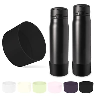 Compatible Silicone Boot for Simple Modern Mesa Loop 24oz & 30oz,BPA-free,Precision Fit Water Bottle Bottom Sleeve, Anti-Slip Protective Cover,Aesthetic Colors (Midnight Black)