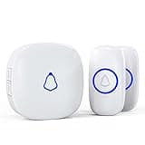SECRUI Wireless Doorbell, Waterproof Door Bell Ringer Wireless 1000ft Range, 2 Remote Buttons Different Tones, 58 Chimes 5 Volume Levels LED Flash, Door Bells & Chimes for Home/Classroom/Office