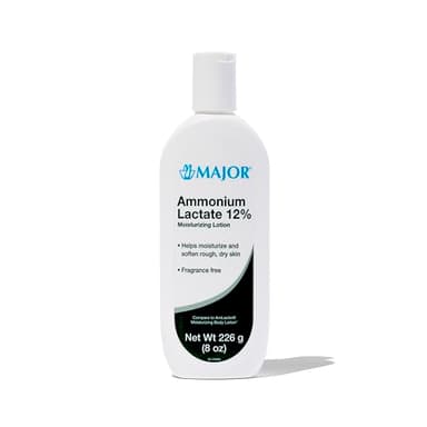 Major Ammonium Lactate 12% Moisturizing Lotion - Lactic Acid Lotion - Helps Hydrate, Soften, and Exfoliate Rough, Dry Skin - Daily Body Lotion - Fragrance-Free - 8 Oz (1 Pack)