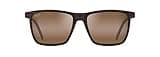 Maui Jim Men's and Women's One Way Polarized Rectangular Sunglasses, Brown Stripe/HCL® Bronze, Large