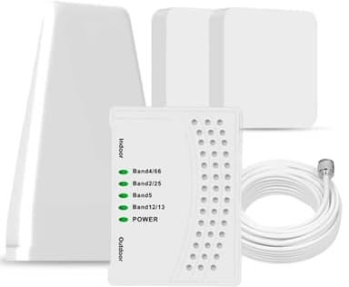 Cell Phone Booster for Home, Up to 7000Sq. Ft,Cell Phone Signal Booster for Rural Area with 2 Indoor Panel Antennas,Boosts 5G 4G LTE for Home (Light White)