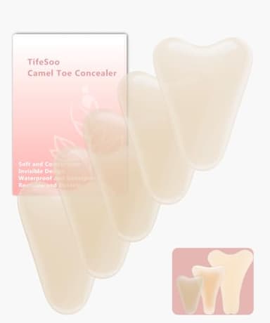 Tifesoo camel toe concealer，Seamless Camel Toe Hider, Reusable Anti Camel Toe Sprong Insert, No Camel Toe Underwear Guard (5, Small)