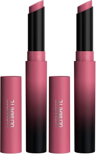 MAYBELLINE Color Sensational Ultimatte Matte Lipstick, Non-Drying, Intense Color Pigment, More Mauve, Purple Mauve Pink, 1 Count (Pack of 2)