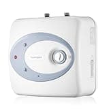 Feelrogast Electric Tank Water Heater-8 Gallon Under Sink Instant Hot Water for RV, Camper, Kitchen, Food Truck, 120V 1500W, Blue, Wall or Floor Mounted