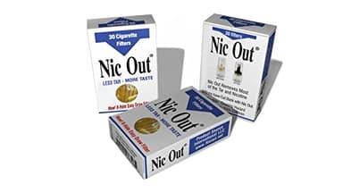 Nic-Out Cigarette Filters 3 Packs (90 Filters) Smoking Free Tar & Nicotine Disposable Nicout Holders for Smokers Don't Quit Smoking Nicfree