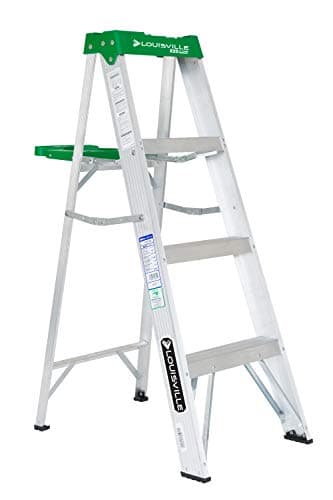 Louisville Ladder 4-foot Aluminium Step Ladder with tool tray, 225-Pound Load Capacity, Type II, AS4004