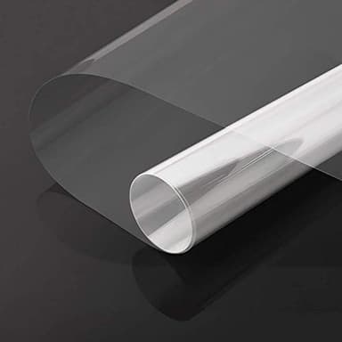 0.05mm Clear Window Security Film Adhesive Anti Shatter Heat Control Safety Window Glass Protection Sticker for Home and Office, 17.7inch x 8.2feet
