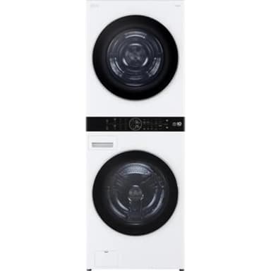 LG 5.0 cu.ft. Front Load Washer & 7.4 cu.ft. Heat Pump Dryer Stackable WashTower – Smart Wi‑Fi, Steam & TurboWash™, White