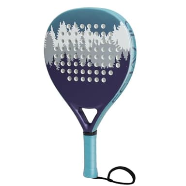 GEAVESS Padel Racket, Carbon Fiber Surface with EVA Memory Flex Foam Core, Shock Absorption Large Sweet Spot, Lightweight Pala De Padel for Beginners & Intermediate, Blue