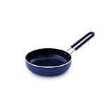 Blue Diamond Cookware Mini Egg Fry Pan Skillet, Diamond Infused Healthy Ceramic Nonstick, PFAS & PFOA-Free, Dishwasher Safe, Oven Safe, Even Heating, Easy Clean, Warp Control, Blue