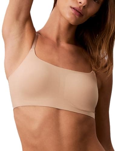 Calvin Klein Invisibles Comfort Seamless Adjustable Skinny Strap Bralette Bra Bare