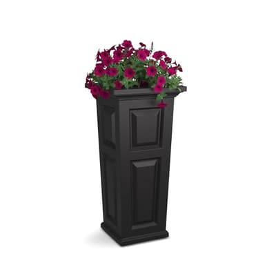 Mayne Nantucket 32-Inch Tall Planter – Self-Watering, Weather-Resistant Planter for Flowers – Durable Outdoor Design for Patio, Porch, or Entryway