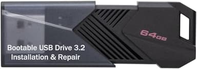 64GB - Bootable USB Driver 3.2 for Windows 11/10/8.1/7/, WinPE,Password Reset, WiFi & LAN Drives,Bypass TPM requirement,Supported UEFI and Legacy, Reinstall Windows,Compatible New Build & Old Computer
