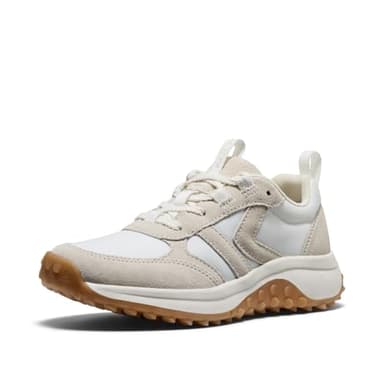 KEEN Unisex-Child KS86 Comfortable Durable Retro Style Sneakers, Birch/Star White, 2