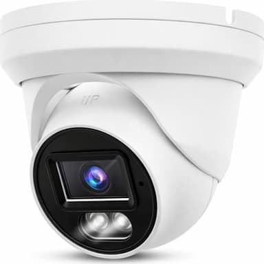 Real HD 4MP Full Color Night Vision PoE IP Turret Dome Camera, 2.8mm Wide Angle, H.265, CCTV Security Camera Outdoor Rated Waterproof IP66,NDAA Compliant