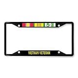 Sign Destination Metal License Plate Frame Vietnam Veteran A Car Auto Tag Holder Black 4 Holes One Frame