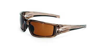 Honeywell Uvex Hypershock Safety Glasses, Brown Frame with Espresso Lens & HydroShield Anti-Fog Coating (S2961HS) 5.6 x 1.7 inch