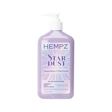 Hempz NEW Star Dust Body Lotion, Iridescent Glow Shimmer, Passionfruit and Wild Orchid, Hydrating and Nourishing Moisturizer, 17 oz.
