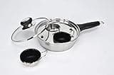 2 Cups Egg Poacher Pan - Stainless Steel Poached Egg Cooker – Perfect Poached Egg Maker – Induction Cooktop Egg Poachers Cookware Set with 2 Nonstick Large PFOA FREE Egg Poacher Cups…