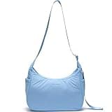 Pander Nylon Crescent Shoulder Bag, Medium Sling Crossbody with Adjustable Strap.(Windmill Blue)
