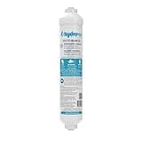 HYDROVOS Inline Water Filter for Refrigerator, Ice Maker, Reverse Osmosis System, 1/4" Quick Connect, 10" Carbon Water Filter Reduces Chlorine Taste & Odor for Drinking Water, Filtered Ice, RV Water