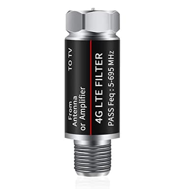 LTE Filter Improves TV Antenna Signals -5G LTE Filter for TV Amplifier Signal Purifier, Filter Reduce Interference from Cell Phones Towers(Frequency Range 5-699Mhz)