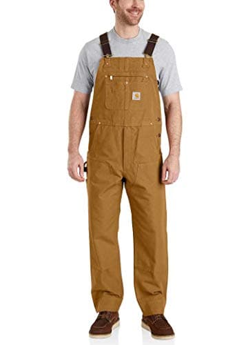 Carhartt Men's Iconic R01 Duck Bib Overall, Carhartt Brown, W34 x L32