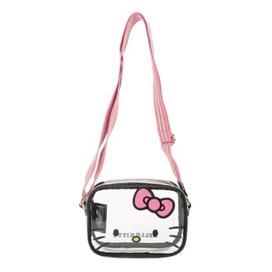 Sanrio Hello Kitty Clear Crossbody Bag with 3D Bow and Adjustable Strap