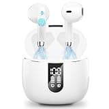 Wireless Earbuds, Bluetooth Headphones 5.4 with ENC Noise Cancelling Mics, 40H Bluetooth Ear buds Stereo Bass with Dual LED Display Charging Case, IP7 Waterproof Wireless Earphones for Android, iOS