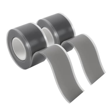 Anyknow 2-Pack Gray Silicone Repair Tape (20 Ft Total) - Self Amalgamating Tape for Duct Work & Hose Leaks - Heat Resistant Rubber Sealing Strip - Residue-Free & Easy-Peel Liner