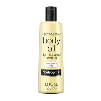 Neutrogena Body Oil, Light Sesame Formula, Fragrance Free, Lightweight Moisturizing Body Oil for Silky, Soft Skin, Non-Greasy Hydration, 8.5 fl oz Bottle, 1 Count
