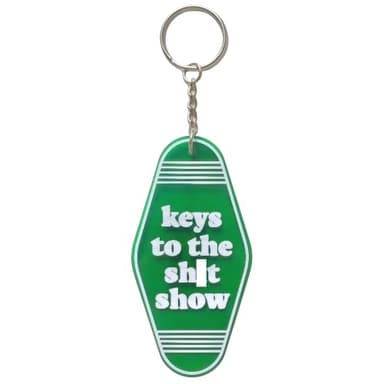 Funny Keychain, Keys to the Shtshow Keychain, Retro Motel Keychain for Work Keys, Unique Gag Gifts for Men and Women Coworker Boyfriend Girlfriend