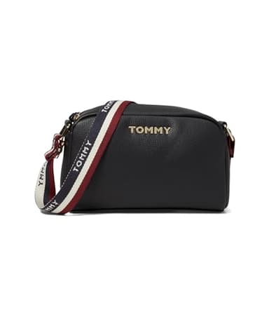 Tommy Hilfiger Reese II Zip Crossbody Pebble PVC Black One Size