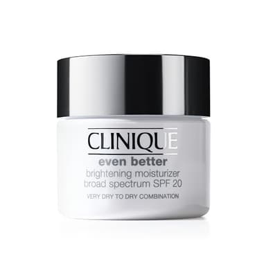 Clinique Even Better Brightening Daily Oil Free Moisturizer SPF 20 For Very Dry to Dry Combination Skin Types | Hydrating + Dark Spot Reducing, 1.7 Fl Oz
