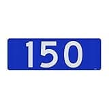 Custom 911 Address Reflective Sign (Blue), Double-Sided, Engineer Grade Reflective Sheeting, Heavy Duty 0.080 Aluminum, Laminated - UV and Weather Protected, Includes Holes, 18" x 6", Made in USA