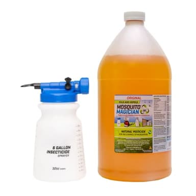 Mosquito Magician Hose End Sprayer with 1 Gallon Liquid Concentrate – Outdoor Mosquito Killer, Flea Yard Spray, Fire Ant Control, Safe for People & Pets, Mosquito Repellent for Lawn, Patio & Plants