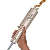 Upgraded Automatic Rotating Curling Iron - TYMO CurlPro Plus Long Barrel Curling Wand for Long Hair, Ceramic 1 Inch Hair Curler for Women, Anti-Scald, Tangle-Free, 600M Ionic, Dual Voltage, Gold
