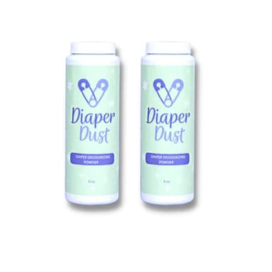 Diaper Dust - Diaper Deodorizing Powder with Activated Charcoal - Diaper Odor Eliminator, No Diaper Pail Needed, Portable and Unscented - Dusting Powder Diaper Smell Eliminator, 2 Pack